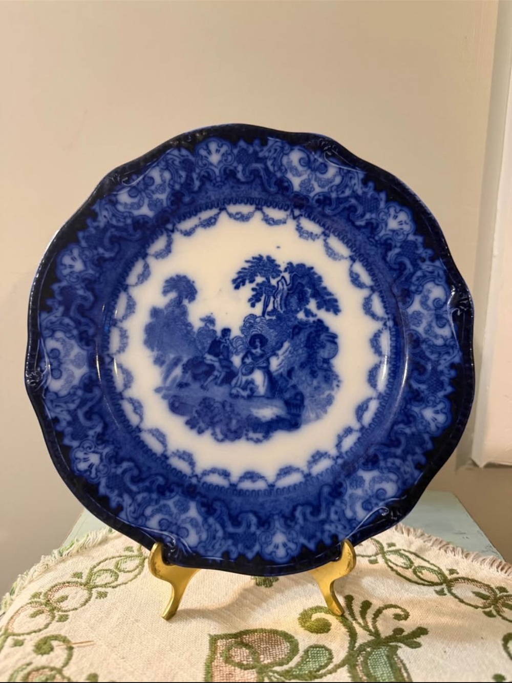 Flow Blue Decorative Plate